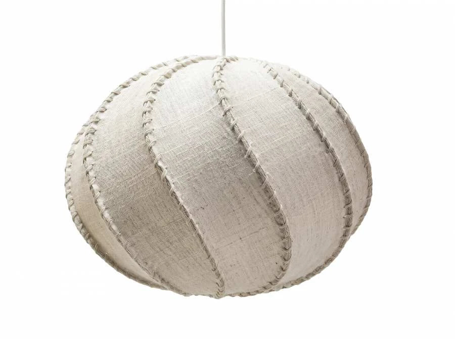 LAMPARA TECHO YUTE METAL 58X58X38 CREMA