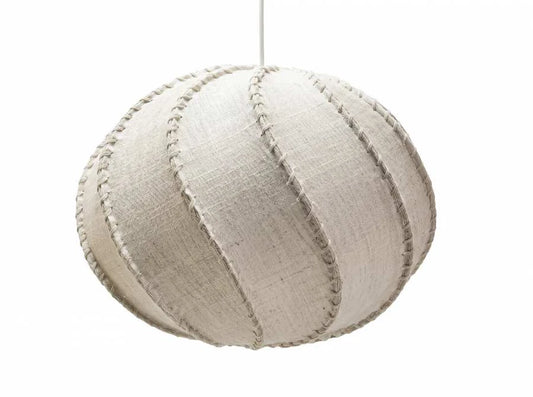LAMPARA TECHO YUTE METAL 58X58X38 CREMA