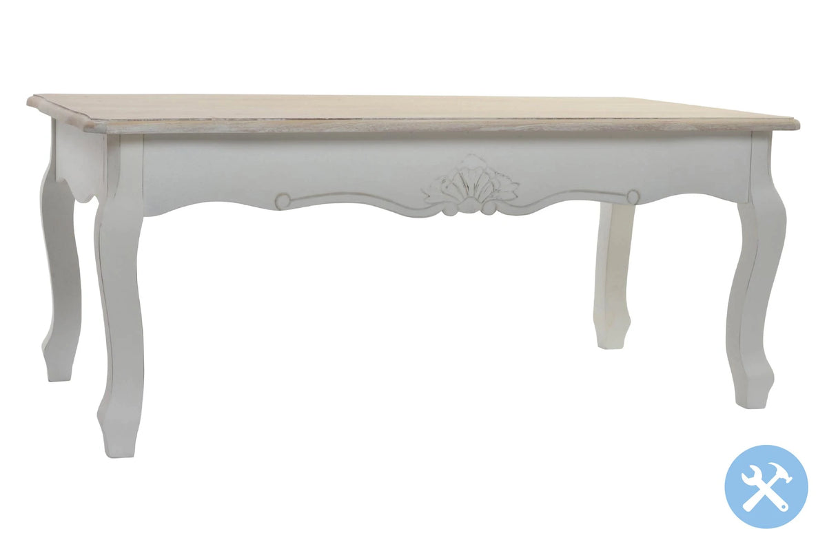 MESITA AUXILIAR ABETO 120X60X50 NATURAL BLANCO