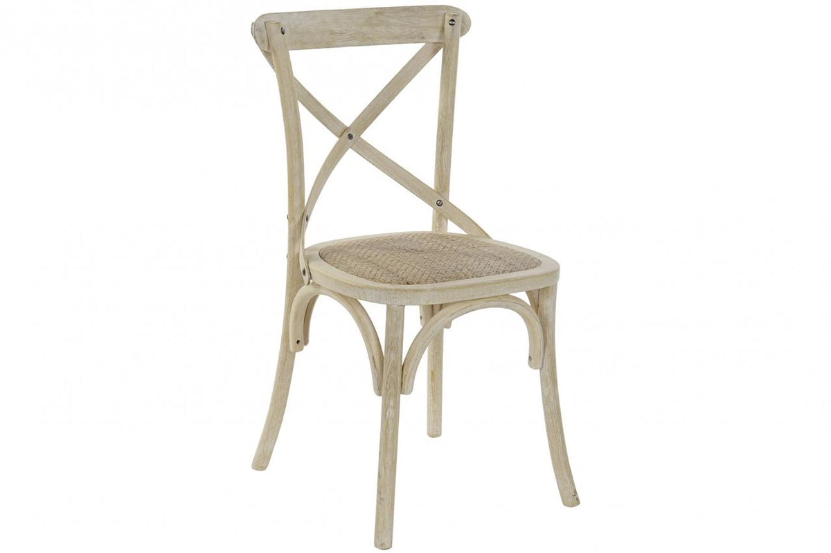 SILLA OLMO RATAN 50X52,5X89 CROSSBACK ENVEJECIDO