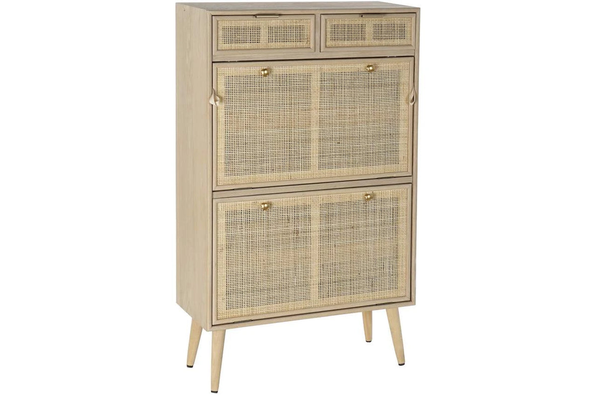 ZAPATERO PAULOWNIA MDF 70X32X120 REJILLA NATURAL