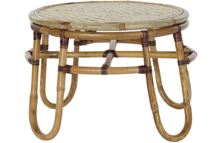 MESITA AUXILIAR RATAN BAMBU 60X60X42 NATURAL