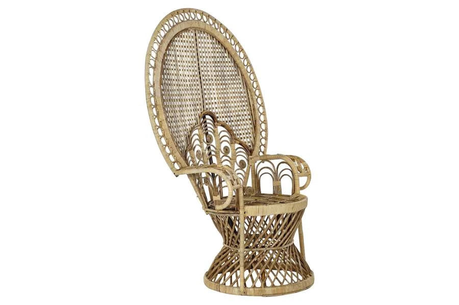 SILLON RATAN POLIESTER 97X62X142 EMMANUELE NATURAL