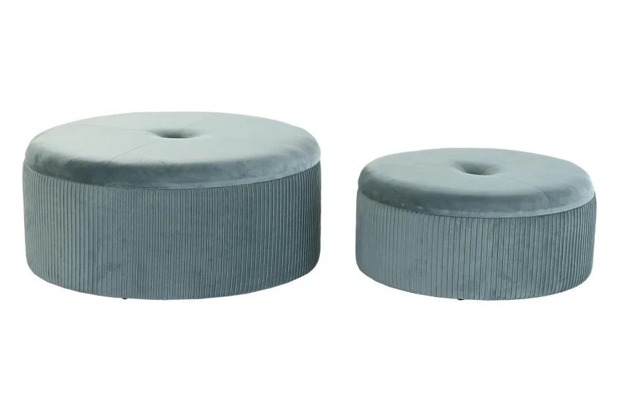 REPOSAPIES SET 2 POLIESTER MDF 70X70X28 TERCIOPELO