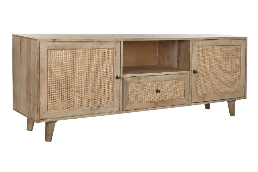 MUEBLE TV MANGO RATAN 180X40X64 NATURAL MARRON
