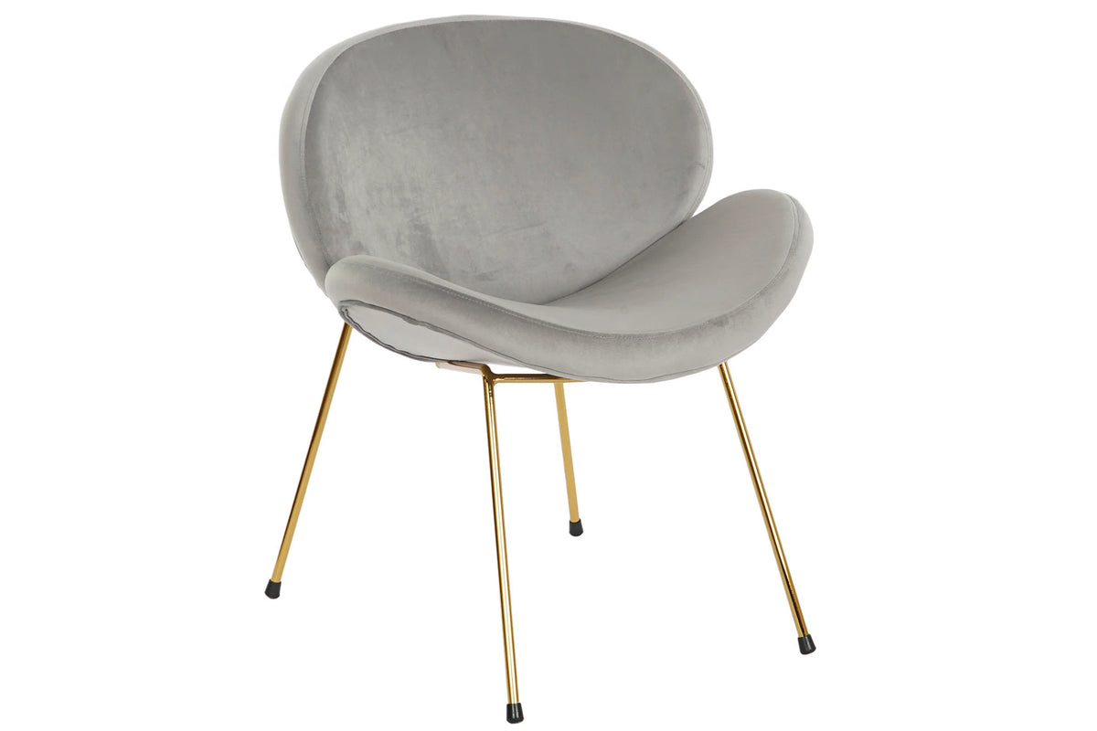 SILLA POLIESTER METAL 62X58X73 TERCIOPELO