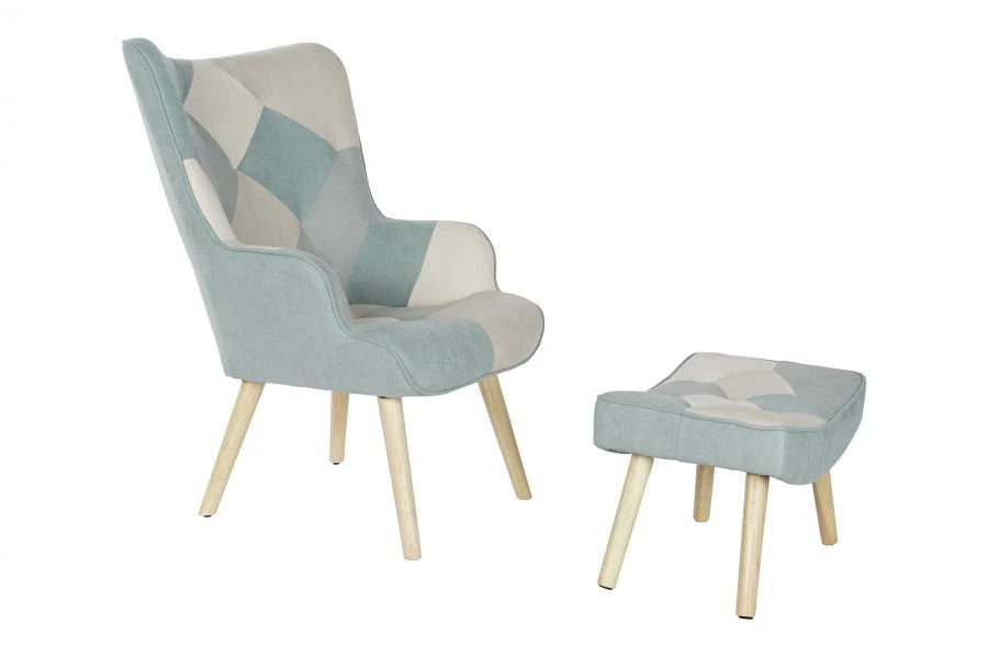 SILLON SET 2 LINO HEVEA / RUBBERWOOD 70X73X100