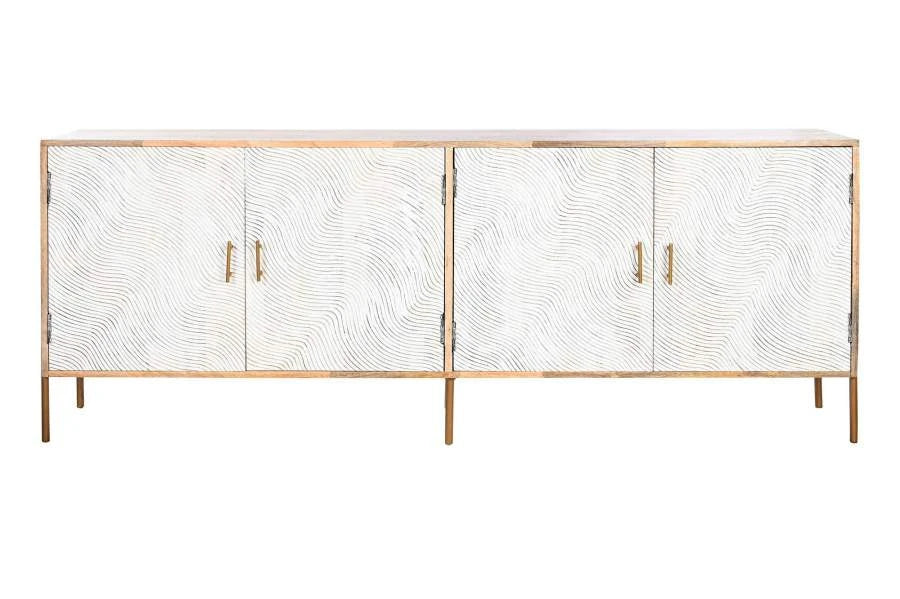 BUFFET MANGO HIERRO 180X34X71 ONDAS NATURAL