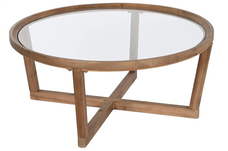 MESA CENTRO ABETO CRISTAL 100X100X43 NATURAL