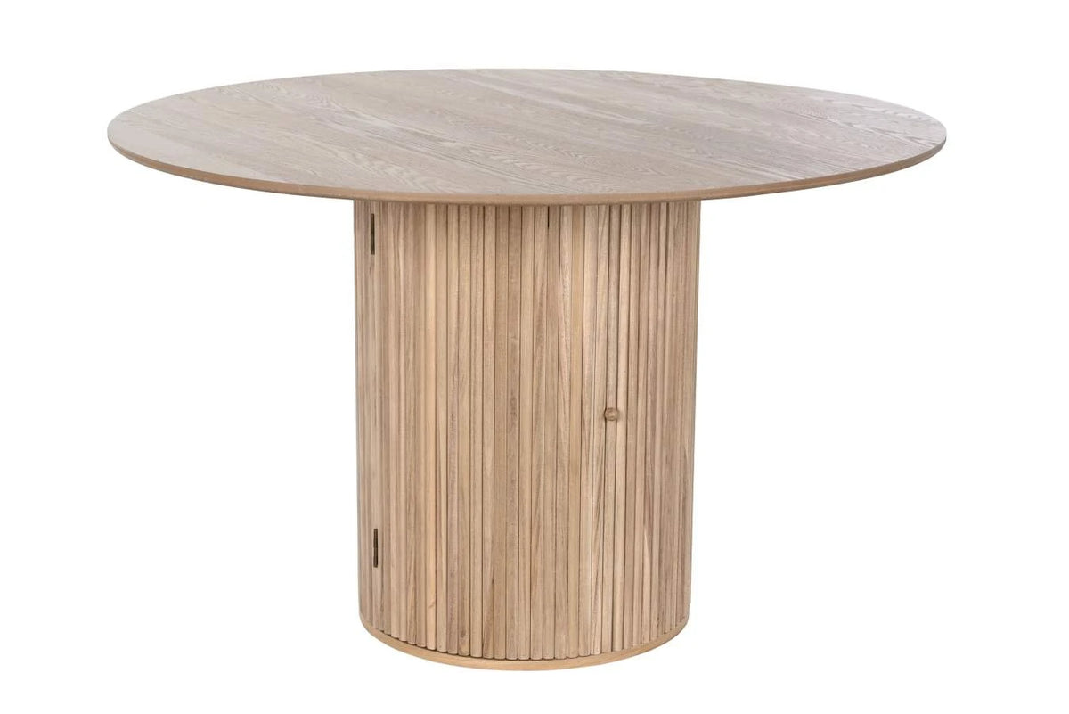 MESA REDONDA COMEDOR PAULOWNIA 120X120X77 PUERTA