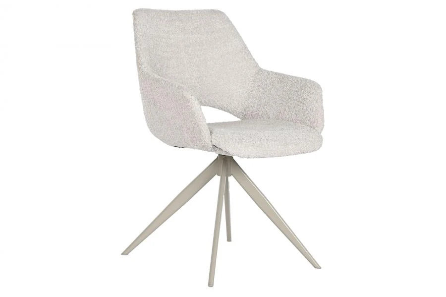 SILLA POLIESTER METAL 61X60X82 BUCLE BEIGE