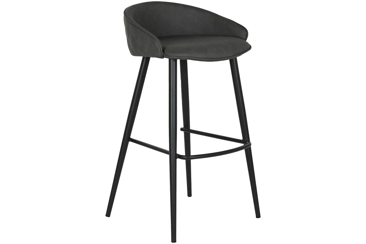 TABURETE PU METAL 48X47X87,5 GRIS OSCURO