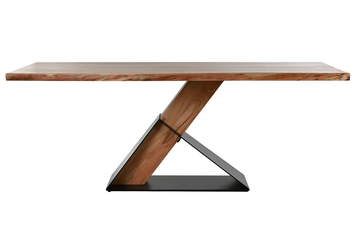 MESA COMEDOR ACACIA METAL 200X100X76 NATURAL
