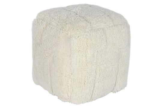 REPOSAPIES LANA ALGODON 45X45X45 RELIEVE CRUDO