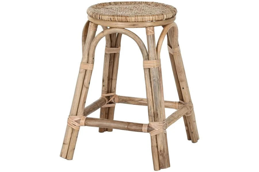 TABURETE MIMBRE RATAN 37X37X49,5 NATURAL