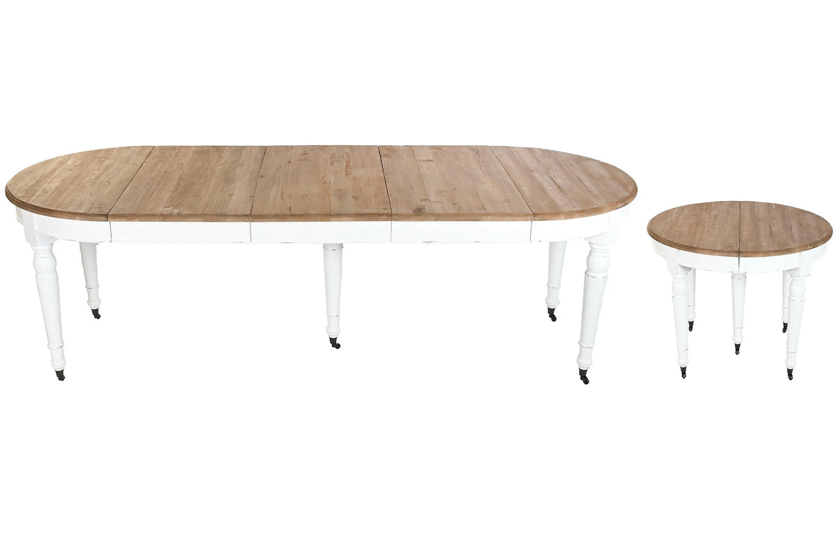 MESA COMEDOR ABETO 100X100X78 250 EXTENSIBLE