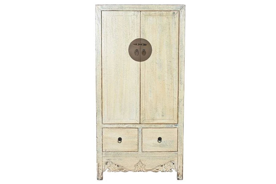 ARMARIO ABETO METAL 88X52X180 TALLADO NATURAL
