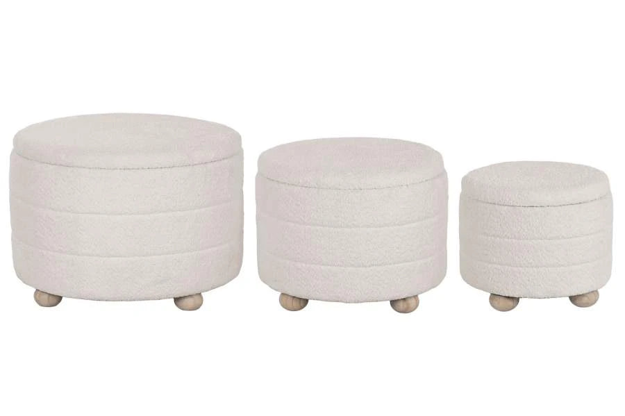 REPOSAPIES SET 3 POLIESTER 62X62X43 ALMACENAJE INT