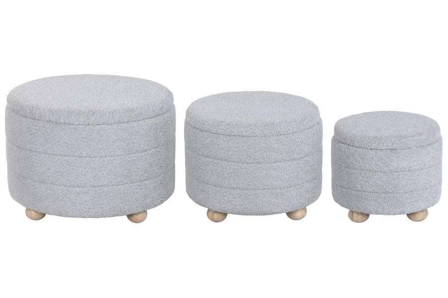 REPOSAPIES SET 3 POLIESTER 62X62X43 ALMACENAJE INT