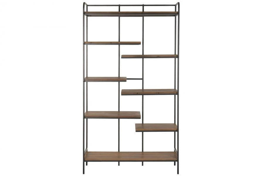 ESTANTERIA HIERRO ABETO 100X33X181 NATURAL MARRON