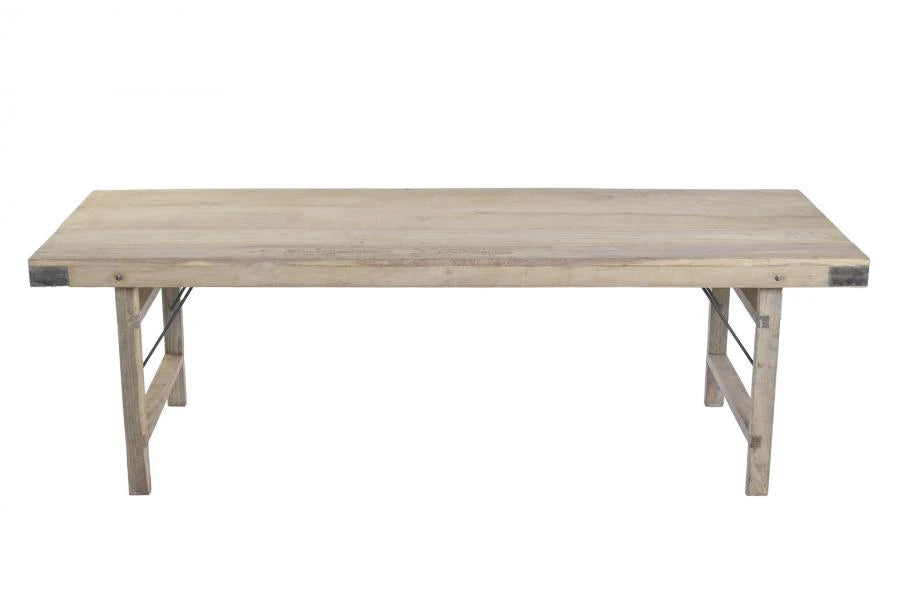 MESA COMEDOR PLEGABLE MADERA RECICLADA 240X90X77