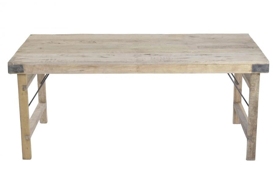 MESA COMEDOR PLEGABLE MADERA RECICLADA 180X90X76