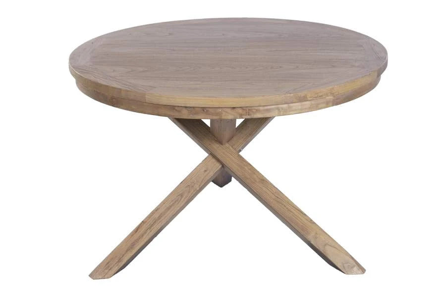 MESA REDONDA COMEDOR MADERA RECICLADA 120X120X76