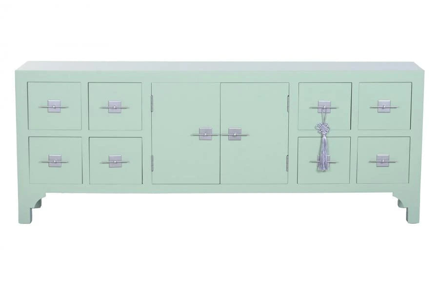 MUEBLE TV ABETO MDF 130X24X51 ORIENTAL VERDE MENTA