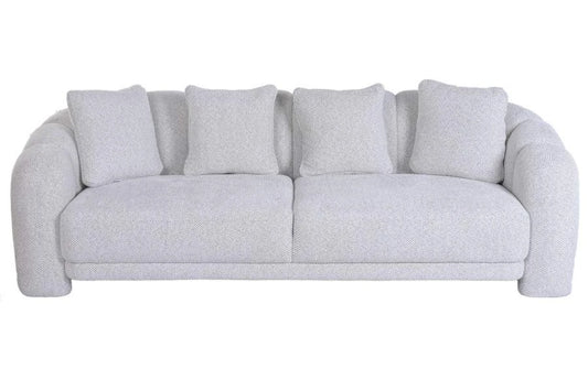 SOFA POLIESTER MDF 238X103,5X75 CREMA