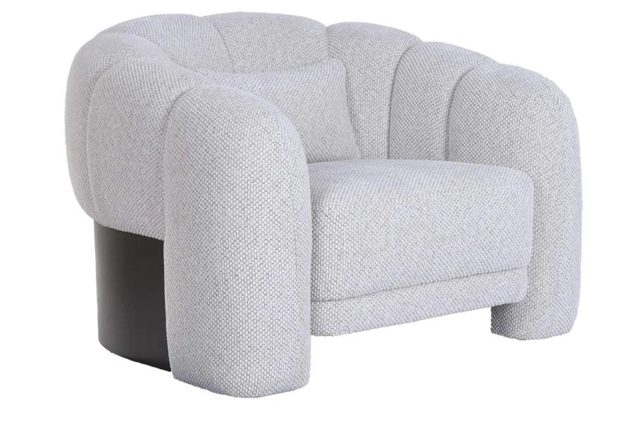 SILLON POLIESTER MDF 110X100X75 CREMA