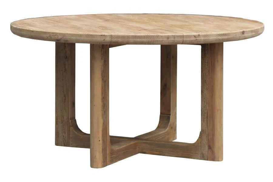 MESA REDONDA COMEDOR MADERA RECICLADA 150X150X76