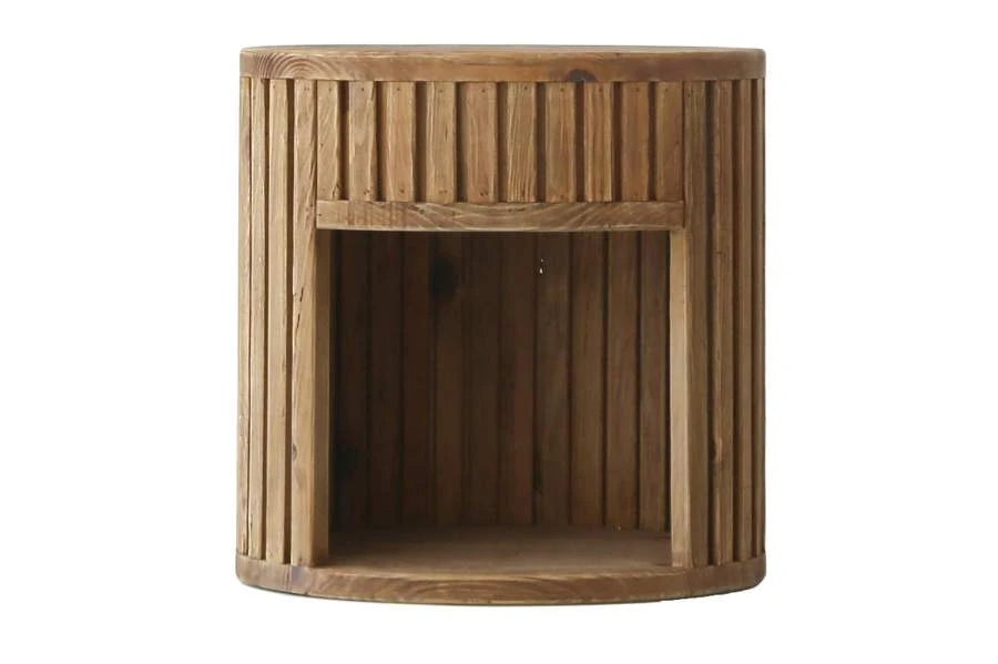 MESITA DE NOCHE MADERA RECICLADA PINO 55X45X55