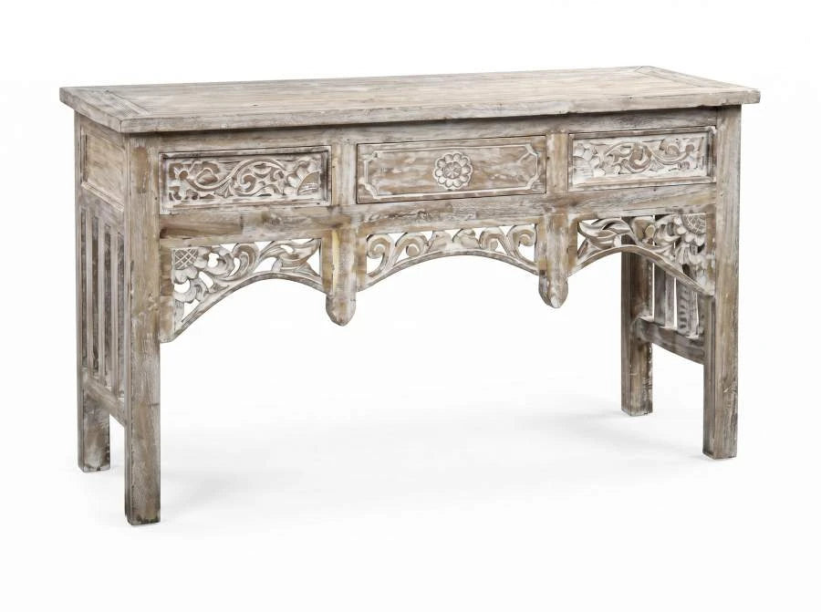 CONSOLA TECA 130X40X80 TALLADO