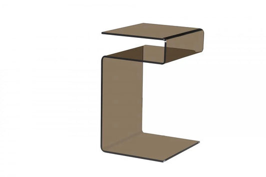MESITA AUXILIAR CRISTAL TEMPLADO 42X37X61 AMBAR