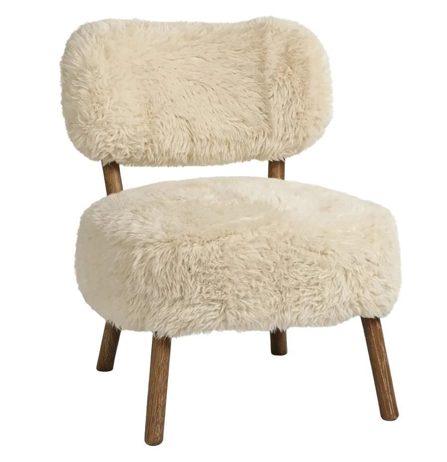 BUTACA FRESNO 61X62X80 PELO SINTETICO BEIGE