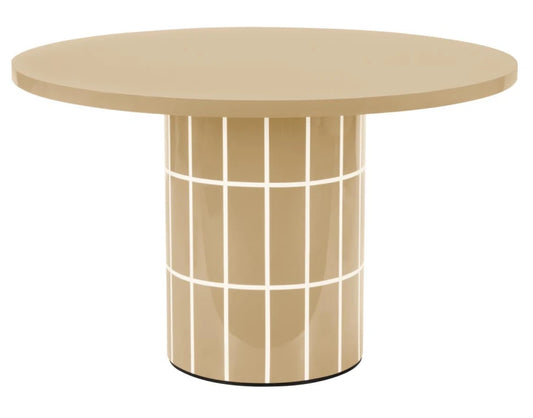 MESA REDONDA COMEDOR MDF GLOSS 120X120X75 LACADO