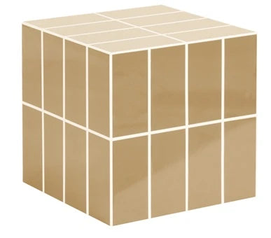 MESITA AUXILIAR MDF GLOSS 40X40X40 LACADO BEIGE
