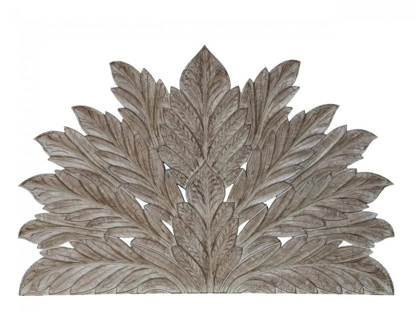 CABECERO CAMA MDF 160X3X118 HOJAS DECAPE NATURAL