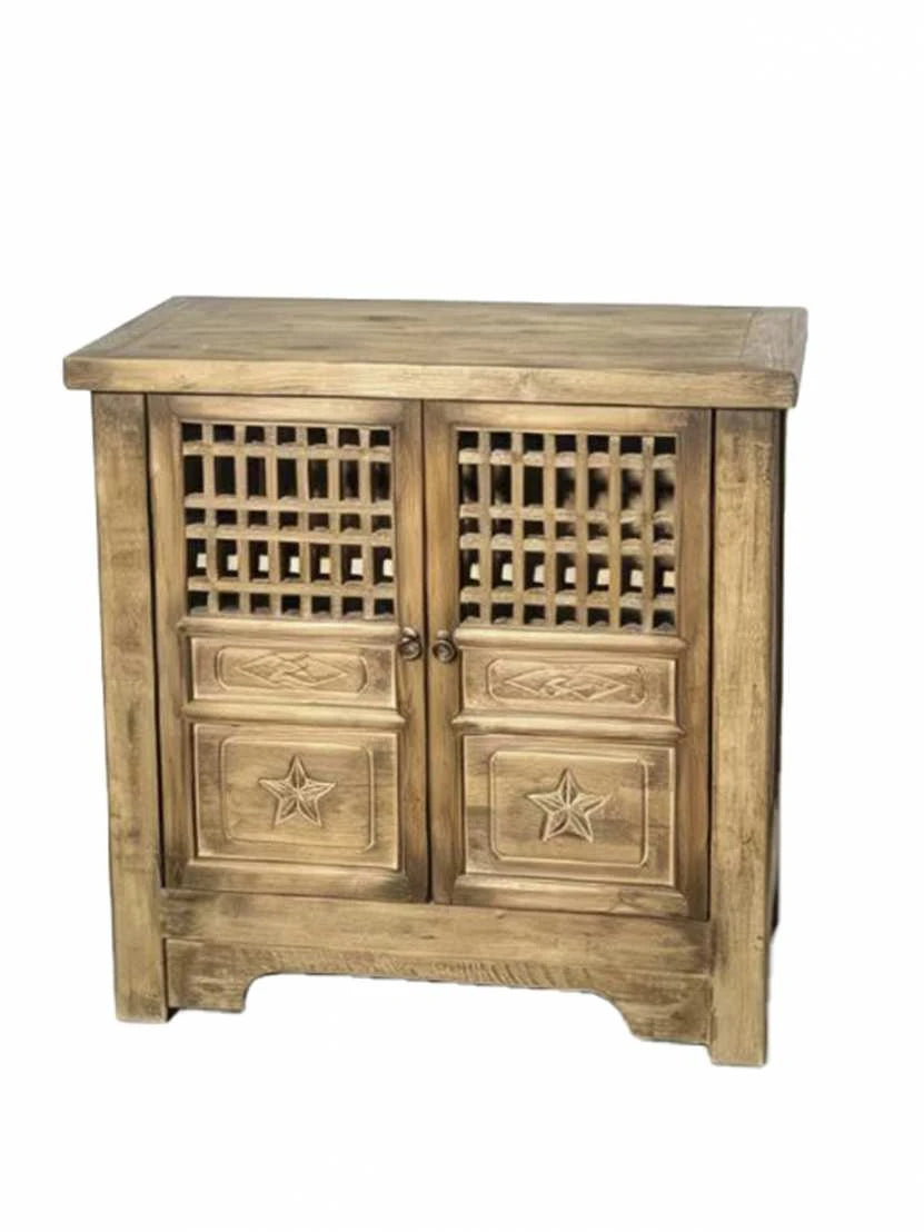 APARADOR MADERA RECICLADA PINO 90X45X90