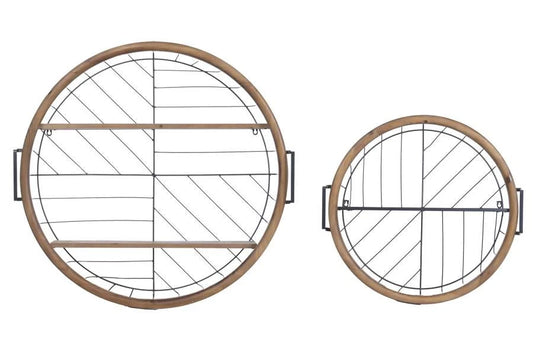 ESTANTERIA PARED SET 2 METAL ABETO 83X23X86