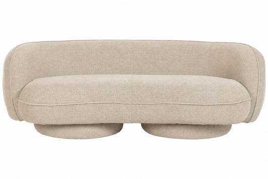 SOFA MADERA POLIESTER 193,5X96X68 BEIGE