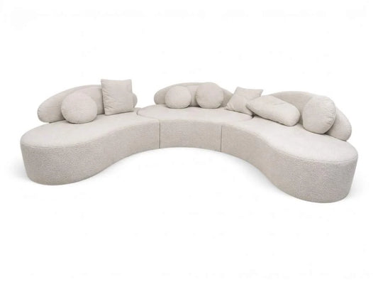 SOFA POLIESTER 460X97X72 MODULAR BUCLE BLANCO