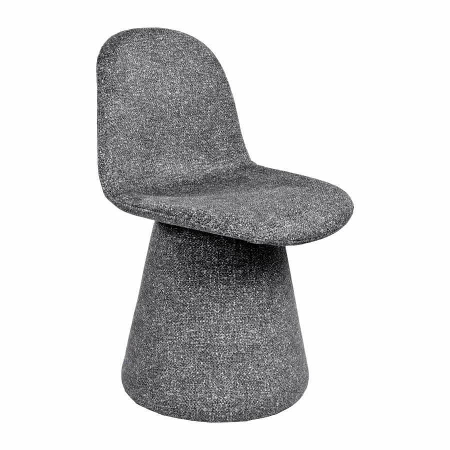 SILLA POLIESTER MADERA 45X55X81 GRIS CLARO