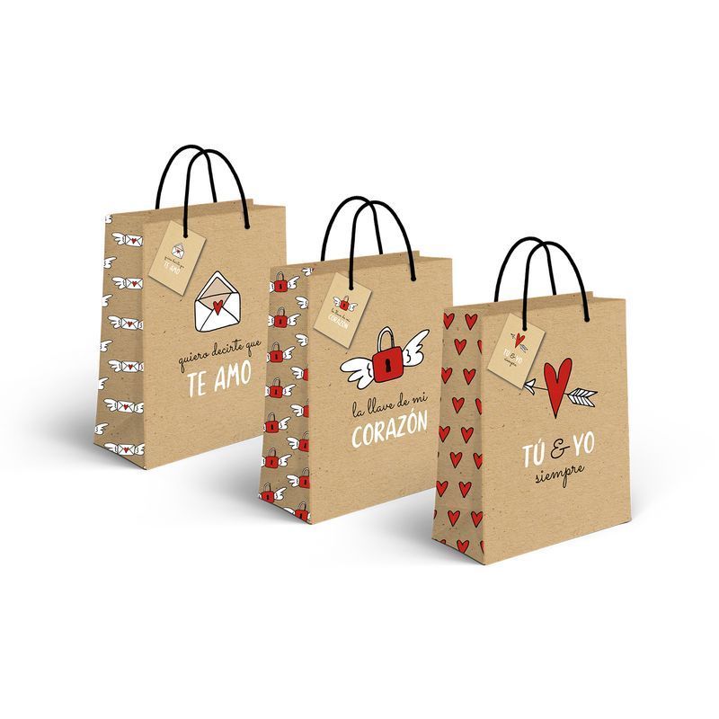 BOLSA PAPEL CRAFT M SAN VALENTÍN