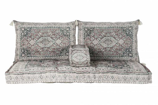 SILLON SET 4 ALGODON 155X76X65 DESGASTADO VERDE