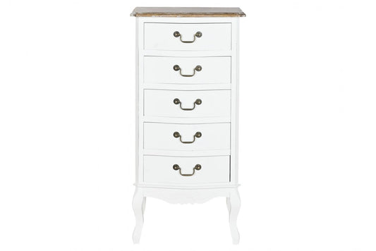 CHIFONIER MADERA 48X35X100 NATURAL BLANCO