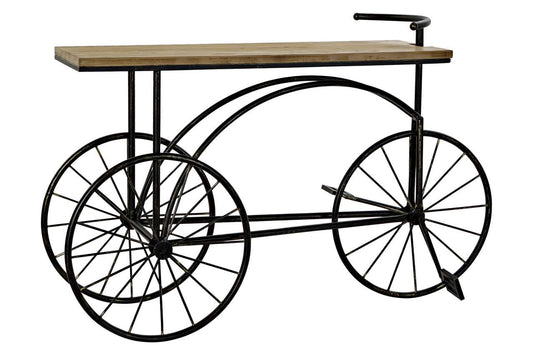 CONSOLA METAL ABETO 128X40X82 BICICLETA NEGRO
