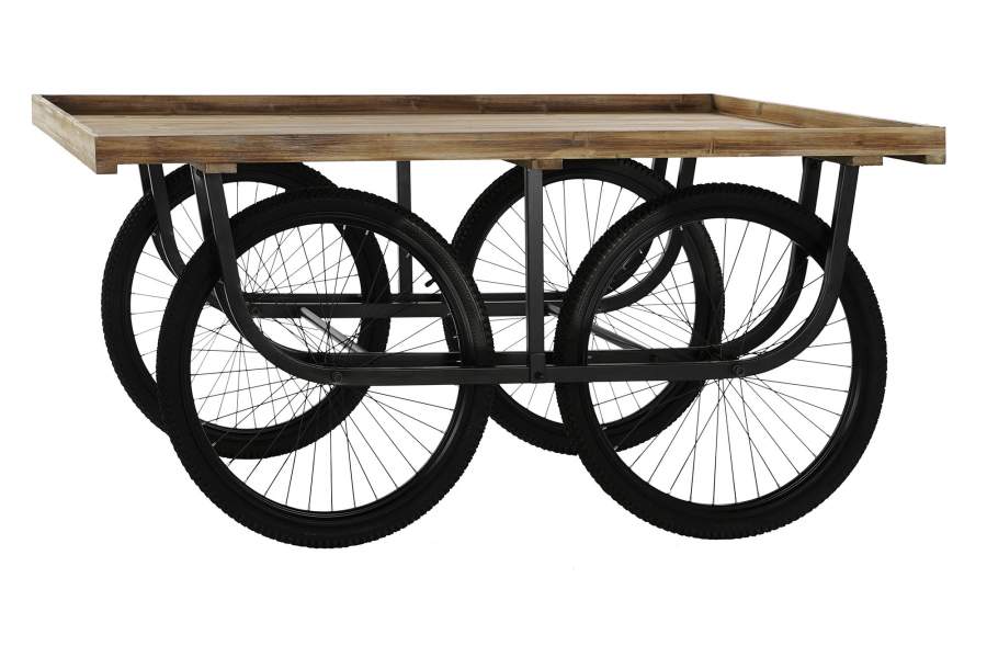 CARRO ABETO HIERRO 160X80X75 NATURAL
