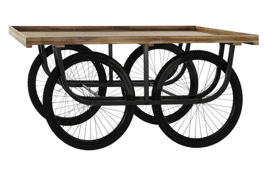 CARRO ABETO HIERRO 160X80X75 NATURAL