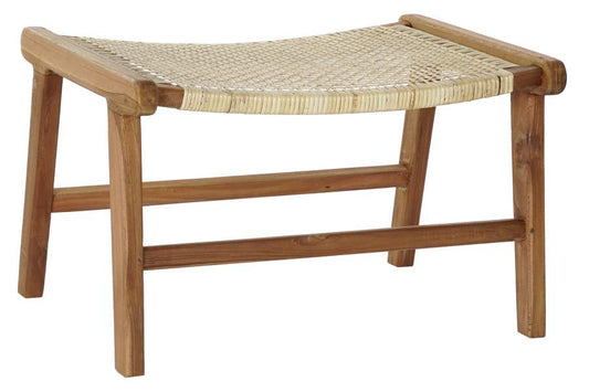 DESCALZADORA TECA RATAN 65X47X40 NATURAL